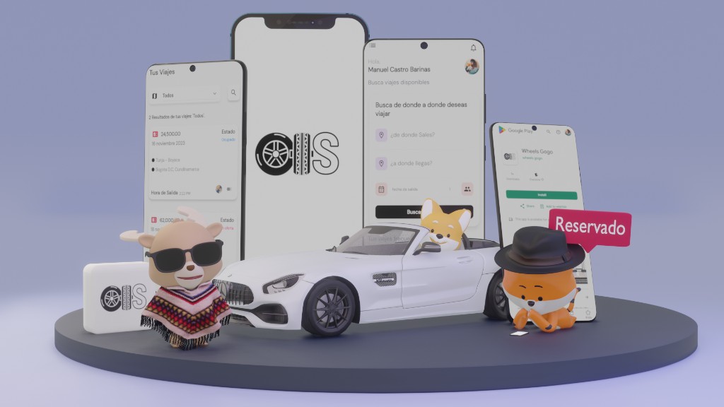 Wheels App: pantallas de la app, viaje compartido y comunidad